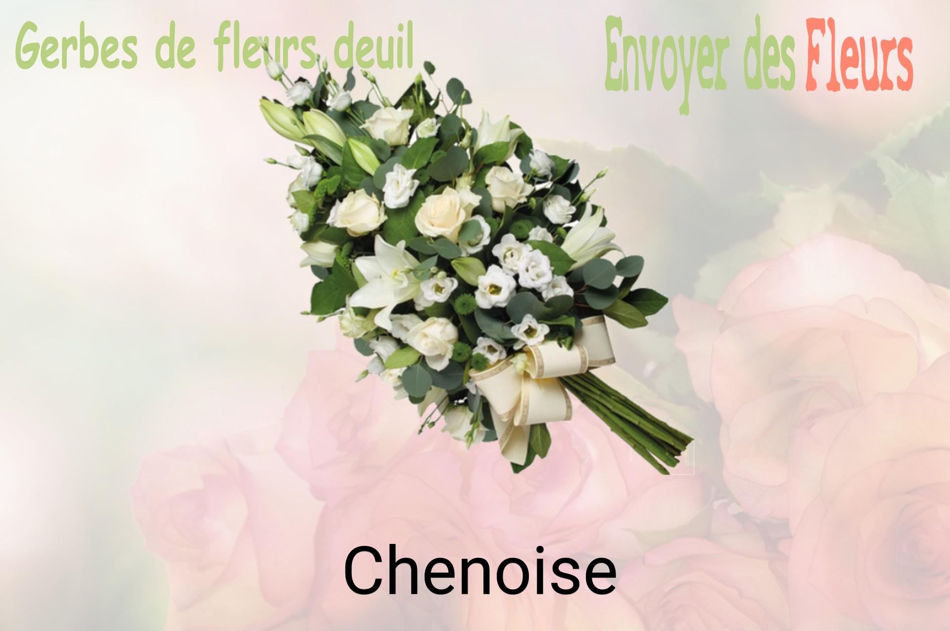 Gerbe de fleurs de deuil livrée à Chenoise